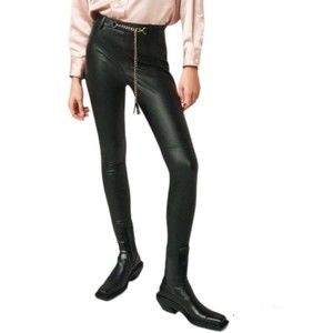 Zara Faux Leather Belted Legging